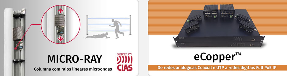 Detecção de intrusos com a columna de microondas Micro-Ray