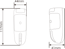 Medida del detector triplo tecnologia Pearl 140GJD para segurança perimetral